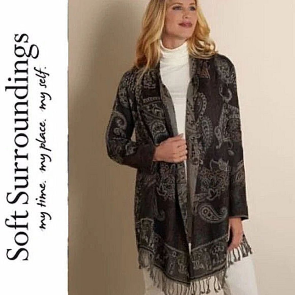 Soft Surroundings Medina Wool Jacket 3X